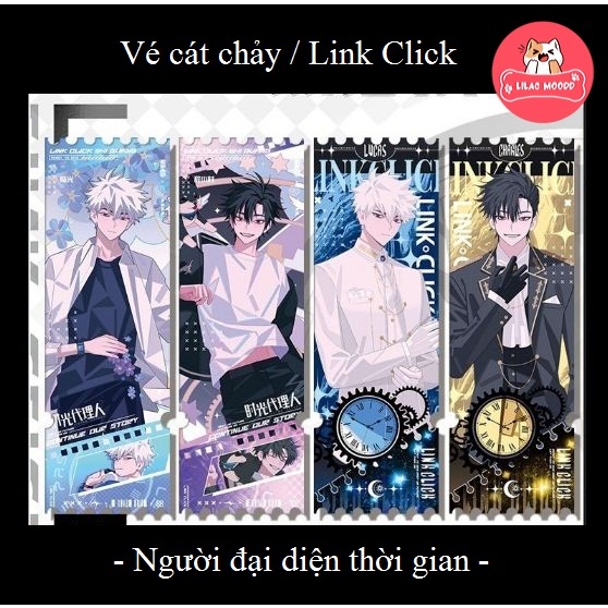 Link Click - Người đại diện thời gian | Vé cát chảy Link Click khung vé 16*8cm bột cát mịn lấp lánh siêu hot