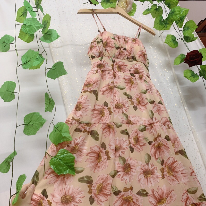 Đầm 2 dây tùng to