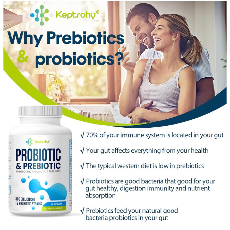 Viên chay Keptrohy Probiotic + Prebiotic 300tỷ lợi khuẩn 60v USA