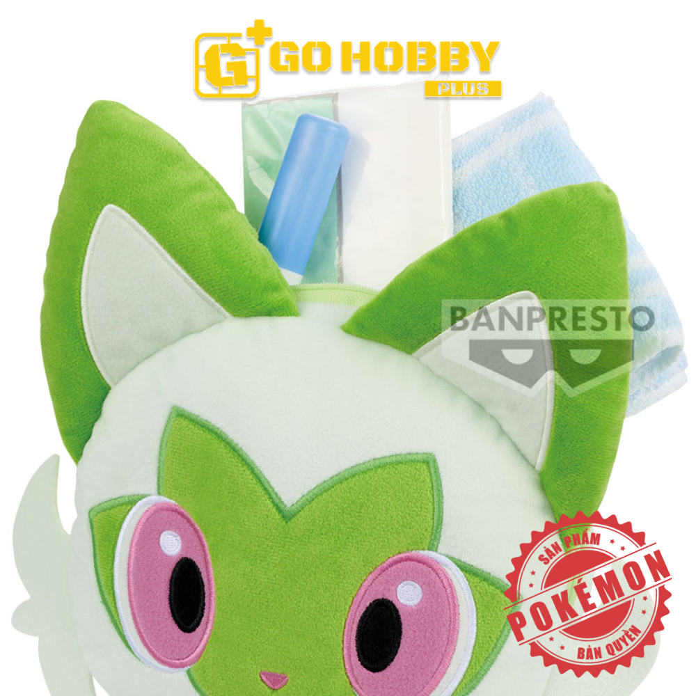 BANPRESTO | Thú bông Hogeta ~ Nyaoha ~ Kewassu | POKÉMON BIG FACE SHAPED PLUSH POUCH SPRIGATITO ~ FUECOCO ~ QUAXLY
