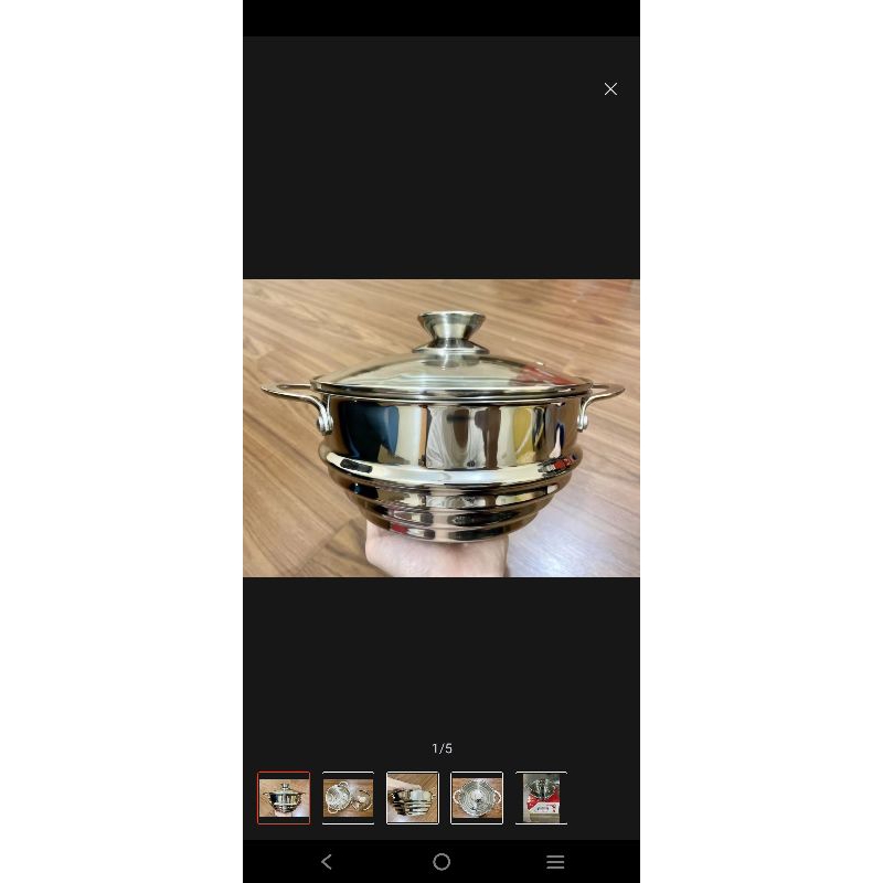 Xửng hấp Inox thông minh 3 nấc size 24cm dùng được nôi 20 22 24cm