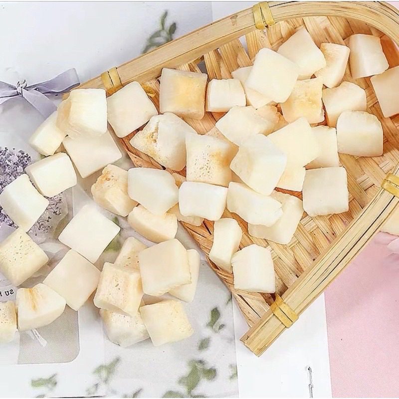 1kg dừa sấy viên giòn ăn vặt, làm kẹo nougat