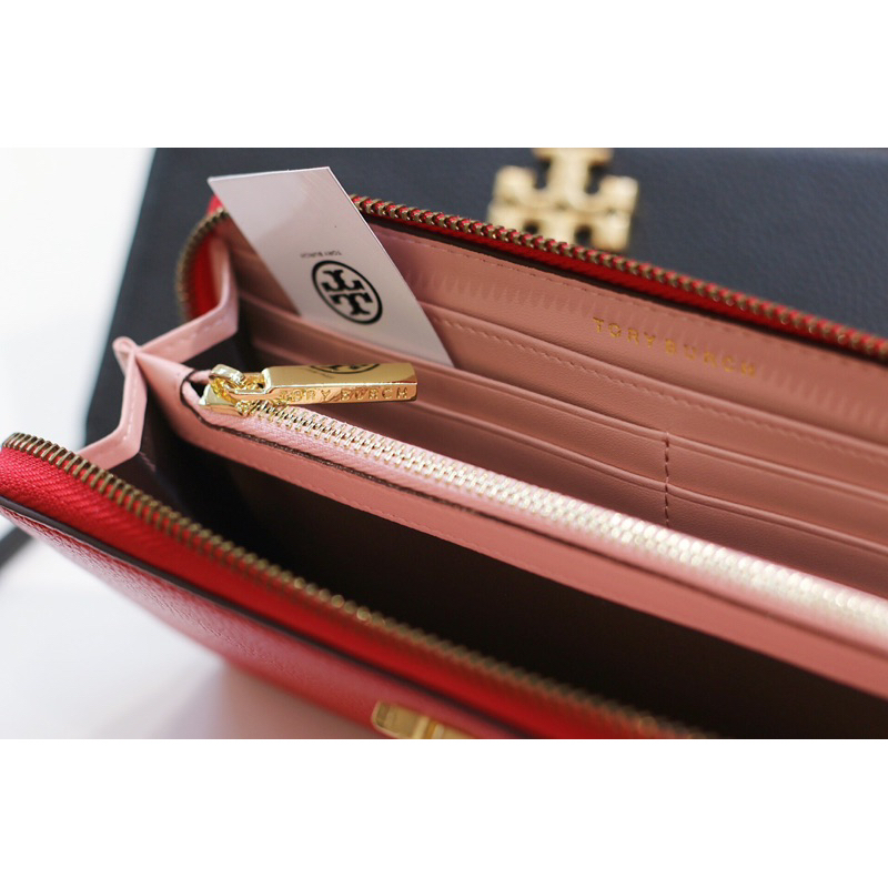 Ví tory burch dáng dài da bò