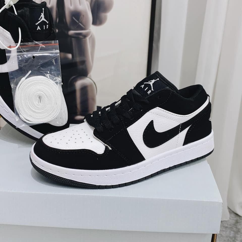 Giày 𝐉𝐨𝐫𝐝𝐚𝐧 1 low Panda Cao Cổ Thấp Cổ Màu Đen Trắng Nam Nữ - Giày sneaker JD 1 Panda Cổ Cao Thấp Bản Đẹp 2023