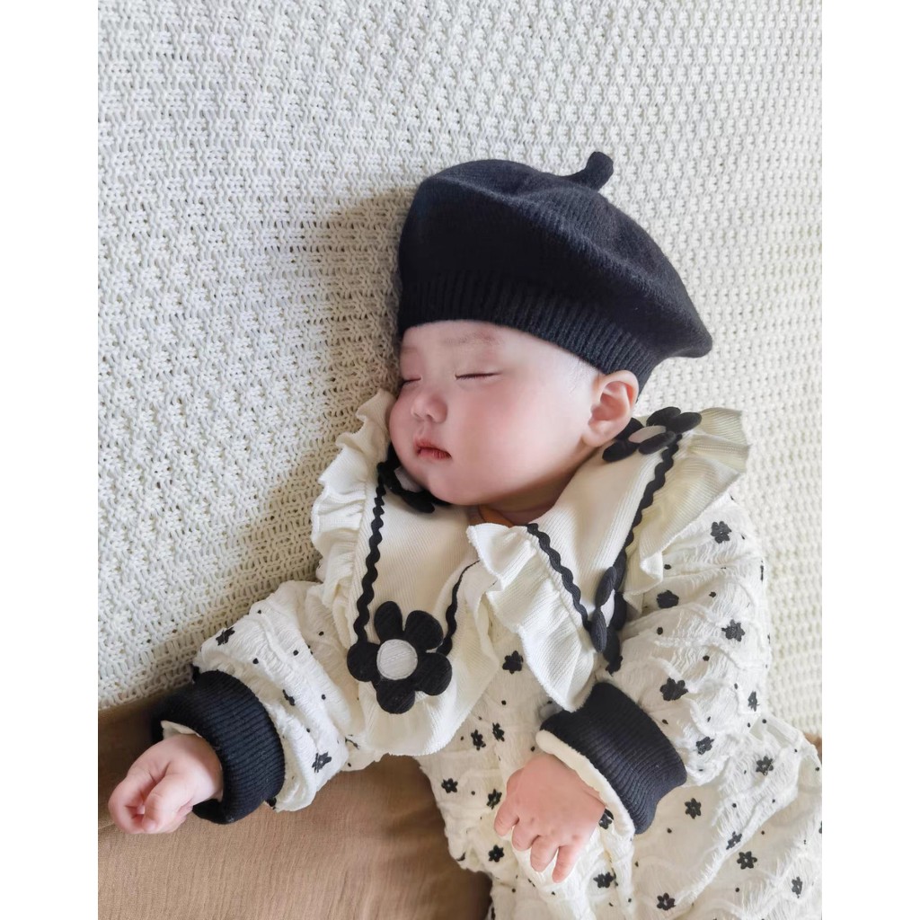 Mũ Nồi Len Mịn Phong Cách Hàn Quốc Cho Bé Từ 1-4 tuổi - Mũ Beret - Nón Bánh Tiêu Cute Cho Bé Trai Bé Gái Được Yêu Thích