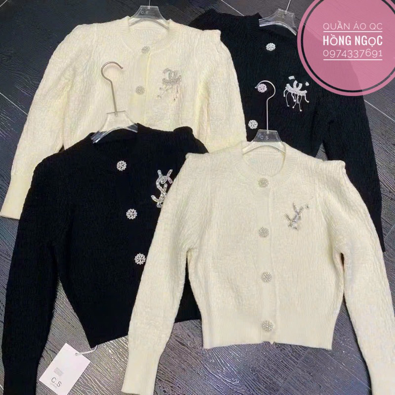 Áo Khoác Len Xốp, Phong Cách Tiểu Thư Thanh Lịch, Vintage, Kèm Tag Đá YS,