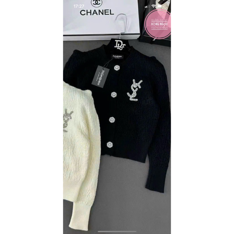 Áo Khoác Len Xốp, Phong Cách Tiểu Thư Thanh Lịch, Vintage, Kèm Tag Đá YS,