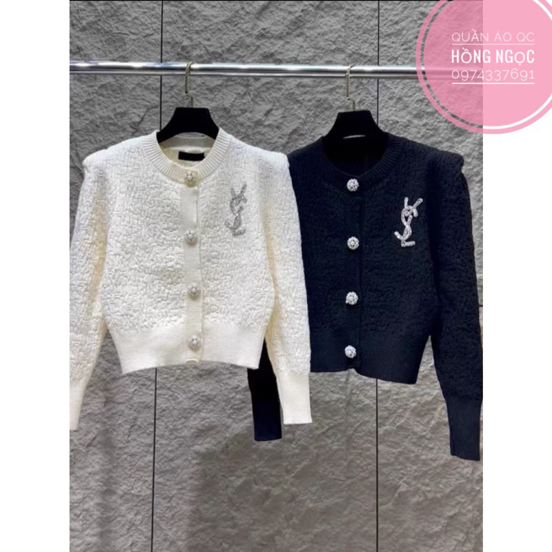 Áo Khoác Len Xốp, Phong Cách Tiểu Thư Thanh Lịch, Vintage, Kèm Tag Đá YS,