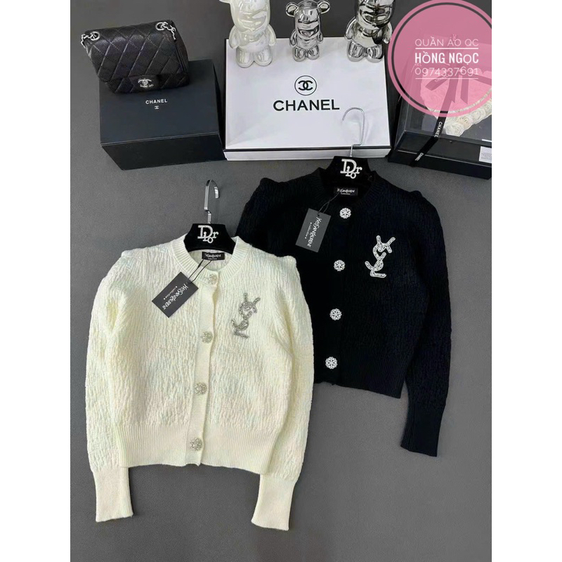 Áo Khoác Len Xốp, Phong Cách Tiểu Thư Thanh Lịch, Vintage, Kèm Tag Đá YS,