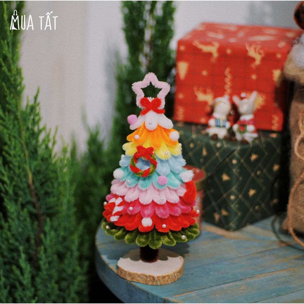 - Set nguyên liệu làm cây thông noel kẽm nhung nhiều mẫu Mua Tất
