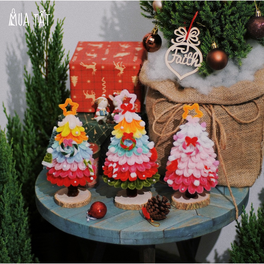 - Set nguyên liệu làm cây thông noel kẽm nhung nhiều mẫu Mua Tất