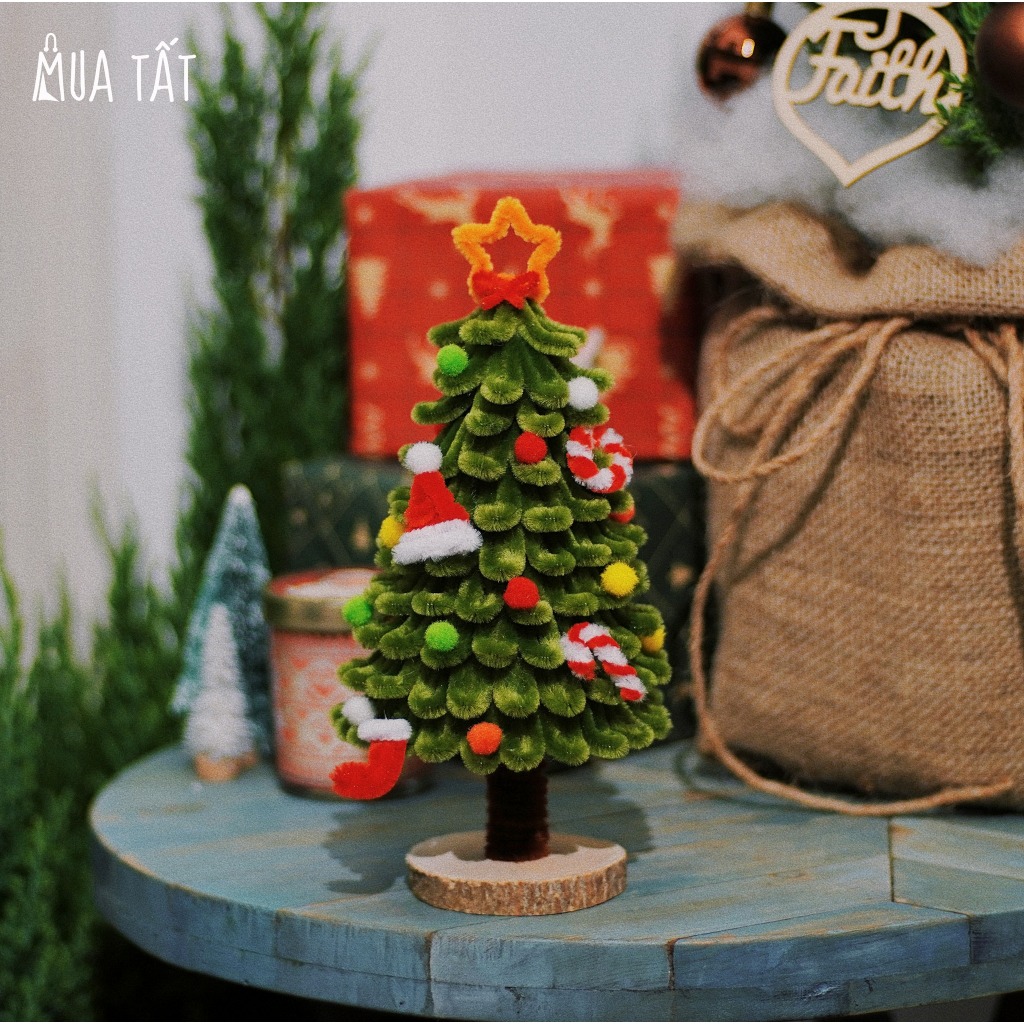 - Set nguyên liệu làm cây thông noel kẽm nhung nhiều mẫu Mua Tất