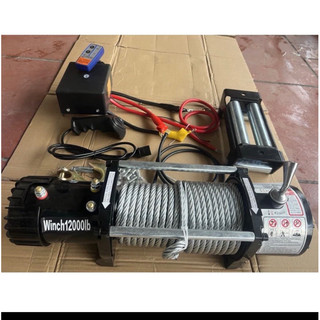 Tời ắc quy - tời cứu hộ - tời 12v 12.000lbs kéo 5440 kg