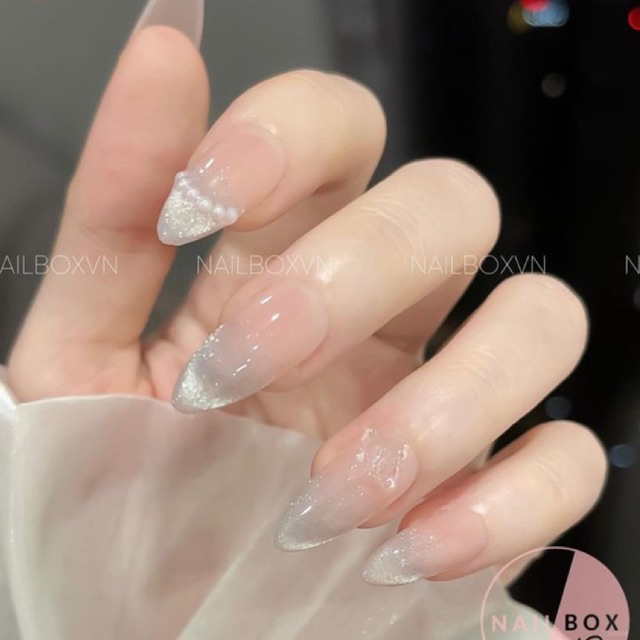 Nail box thiết kế THẠCH MẮT MÈO by LISEA - Tặng kèm keo dũa Móng tay giả Móng úp Nailbox xinh xắn đáng yêu sang chảnh