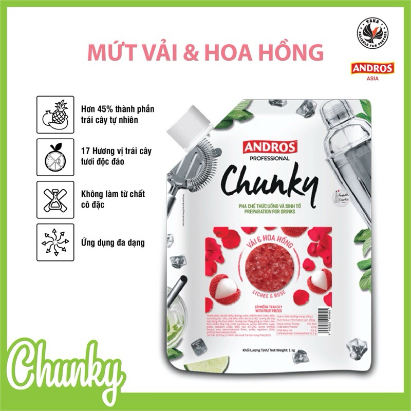 Mứt Trái cây Tự Nhiên Chunky chai 100G  để thử test trước