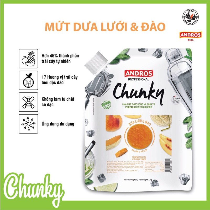 Mứt Trái cây Tự Nhiên Chunky chai 100G  để thử test trước