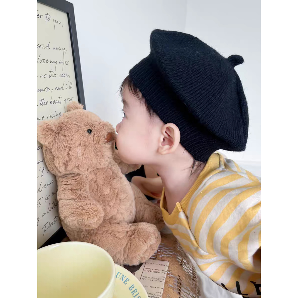 Mũ Nồi Len Mịn Phong Cách Hàn Quốc Cho Bé Từ 1-4 tuổi - Mũ Beret - Nón Bánh Tiêu Cute Cho Bé Trai Bé Gái Được Yêu Thích