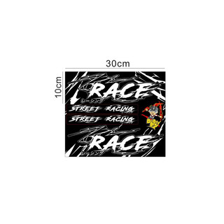 Tem chữ Race sét SIÊU HÓTTT ( Combo gồm 2 tem race sét+ 2 tem dán phuộc street racing)