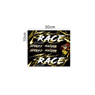 Tem chữ Race sét SIÊU HÓTTT ( Combo gồm 2 tem race sét+ 2 tem dán phuộc street racing)
