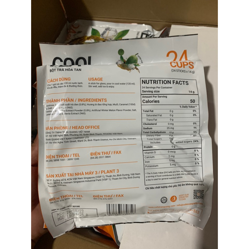 Trà Bí Đao Trần Quang 336g Cool Tea Winter Melon Flavor