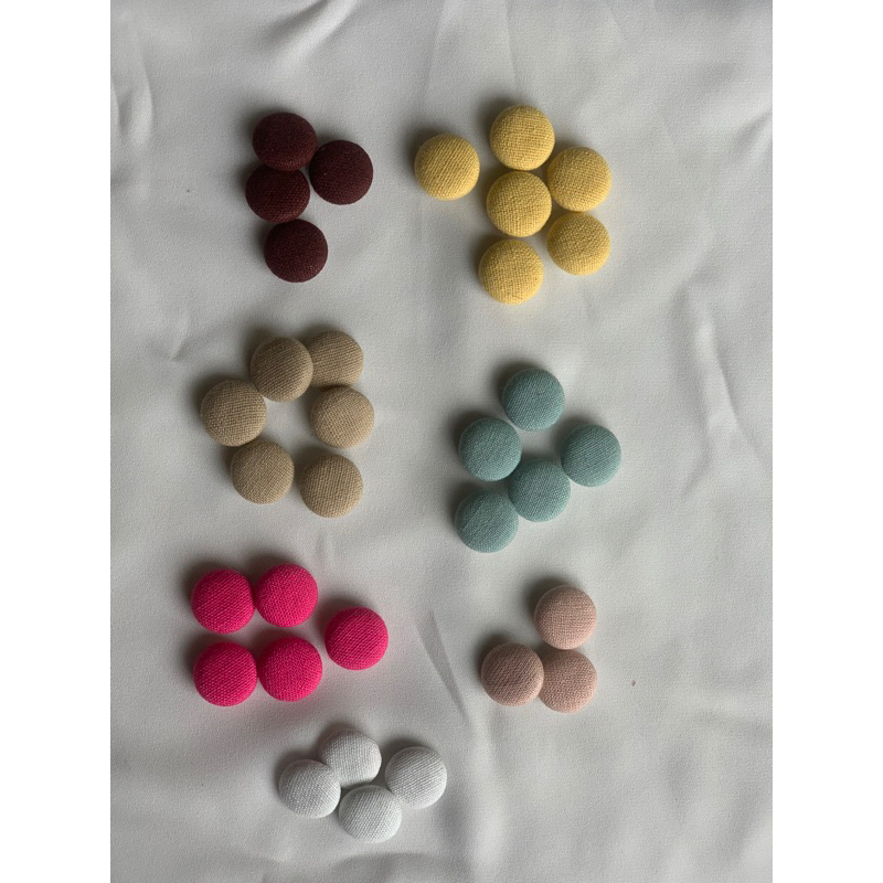 NÚT BỌC VẢI LINNEN MÀU PASTEL