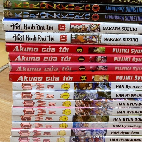 Vở truyên.tranh cũ: YUREKA, TOGARI, Thất hình đại tội, Gởi em người bất tử, Hội pháp sư, Akuno của tôi, Itto