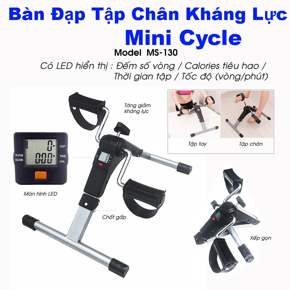 Bàn Đạp Tập Chân Có Kháng Lực Minicycle MS-130