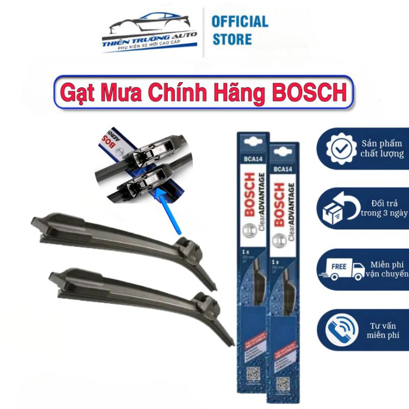 Gạt Mưa Ô Tô, Xe Hơi Không Xương BOSCH Cao Cấp Mang Lại Hiệu Quả Gạt Quét Vượt Trội