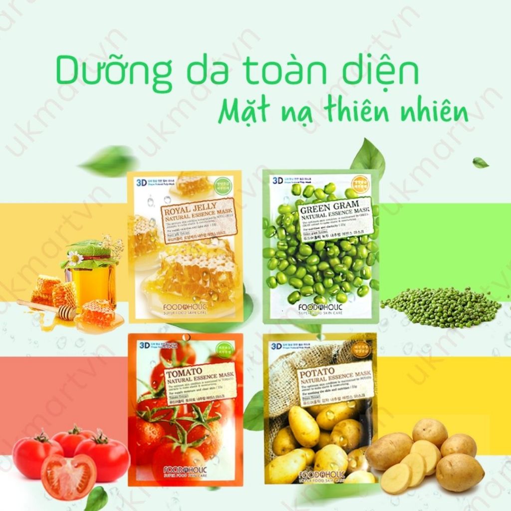 Mặt Nạ Dưỡng Da 3D FOODAHOLIC Natural Essence Mask 23ml
