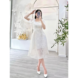 ĐẦM REN HÔNG SEN CAO CẤP