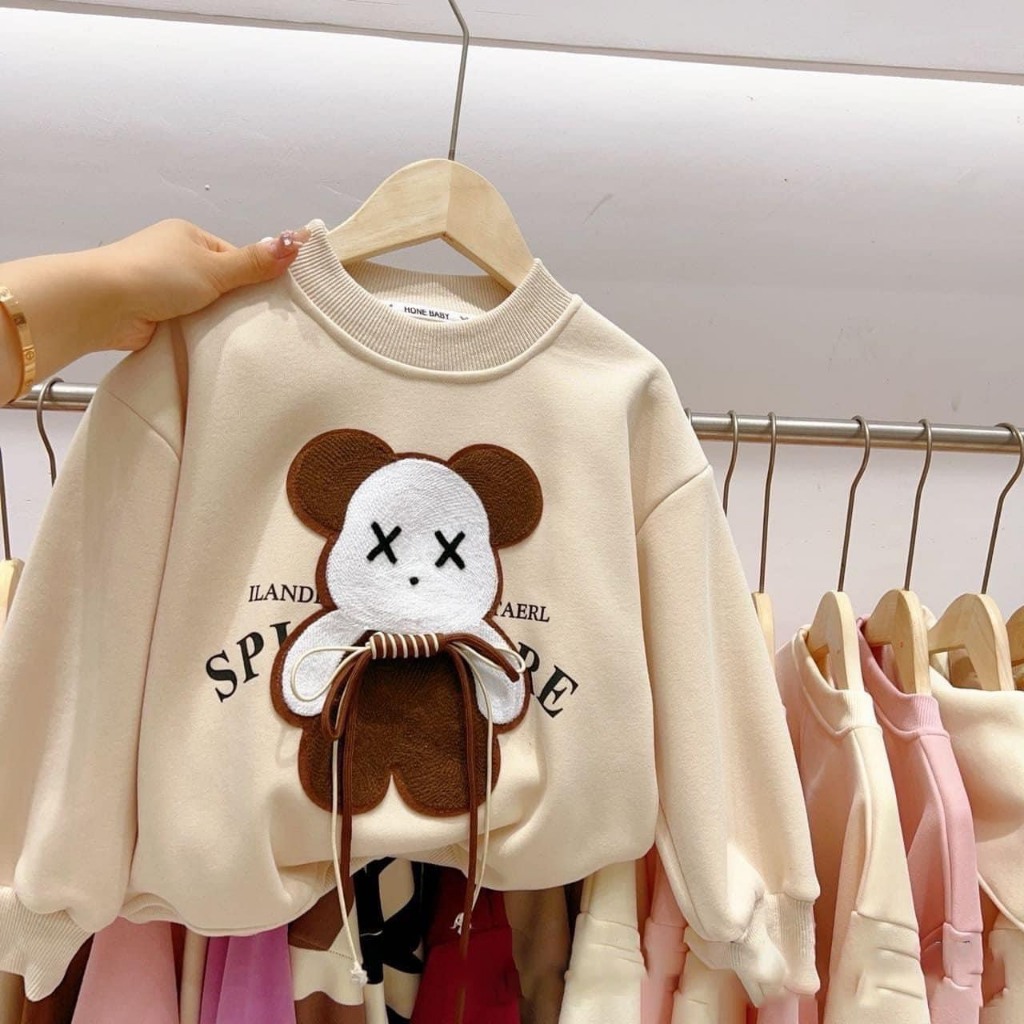 Áo nỉ bé Gái size Đại Hàng Quảng Châu Cao Cấp CD Kids 13-35kg