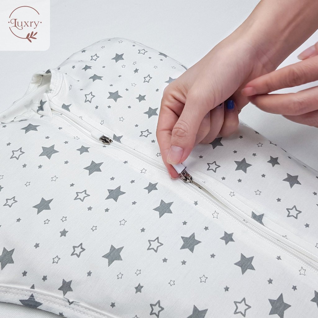 Nhộng chũn Luxry cho bé chất vải petit có size từ 0 đến 12 tháng