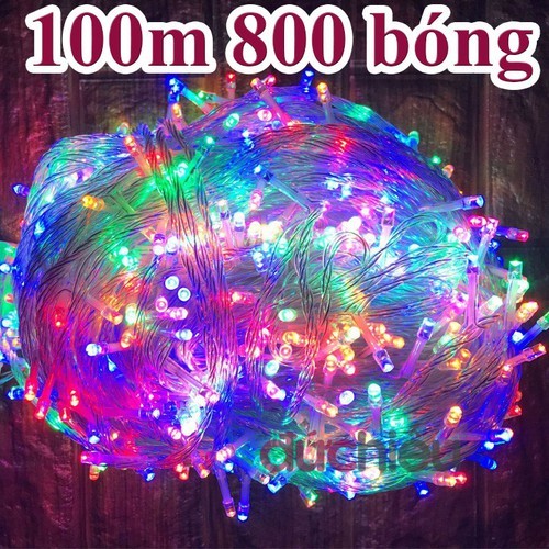 Dây đèn chớp  100m 600 bóng, dây đèn LED, đèn trang trí noel, lễ tết, tiệc