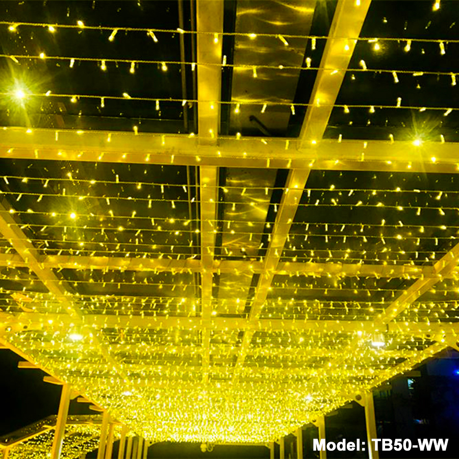 Dây đèn chớp  100m 600 bóng, dây đèn LED, đèn trang trí noel, lễ tết, tiệc