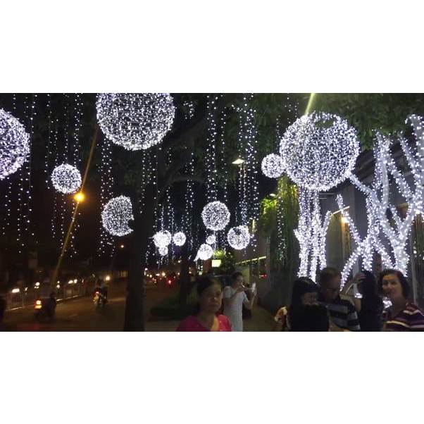 Dây đèn chớp  100m 600 bóng, dây đèn LED, đèn trang trí noel, lễ tết, tiệc