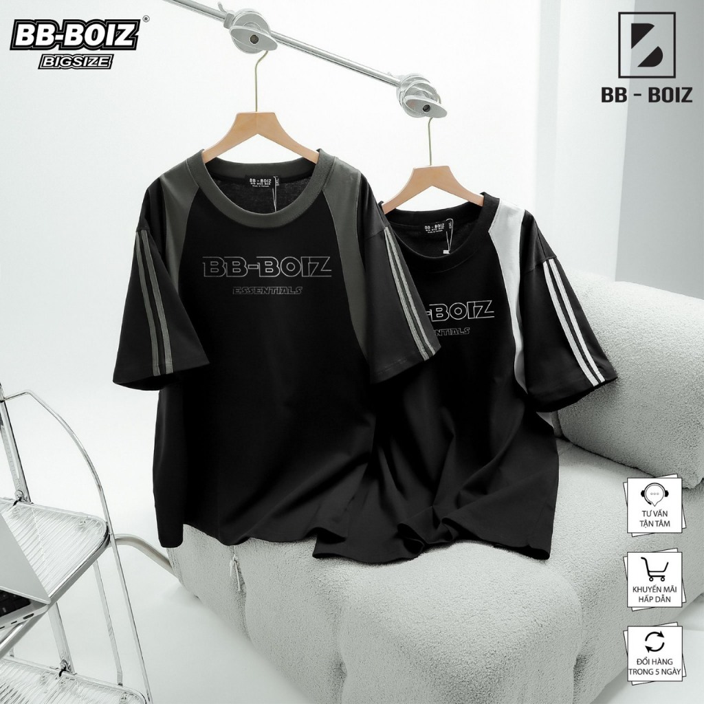 Áo Thun Phối Unisex form 95kg - 125kg