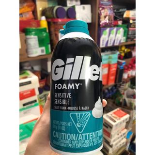 Bọt cạo râu Gillette Foamy Sensitive & Regular Skin Peau Sensible 311g - Mỹ