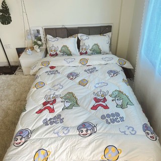 [SALE]Trọn  Bộ Chăn Phao 5 Món Ga Gối Poly loại 1 Chăn Bông trần phao Như Hình ( được chọn mẫu)