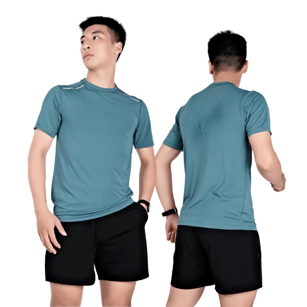 Áo thun nam Gấu 194 vải thun mè co dãn 4 chiều, phong cách thể thao - gym - bóng đá, from slim fit - MÈ NGANG IN VAI