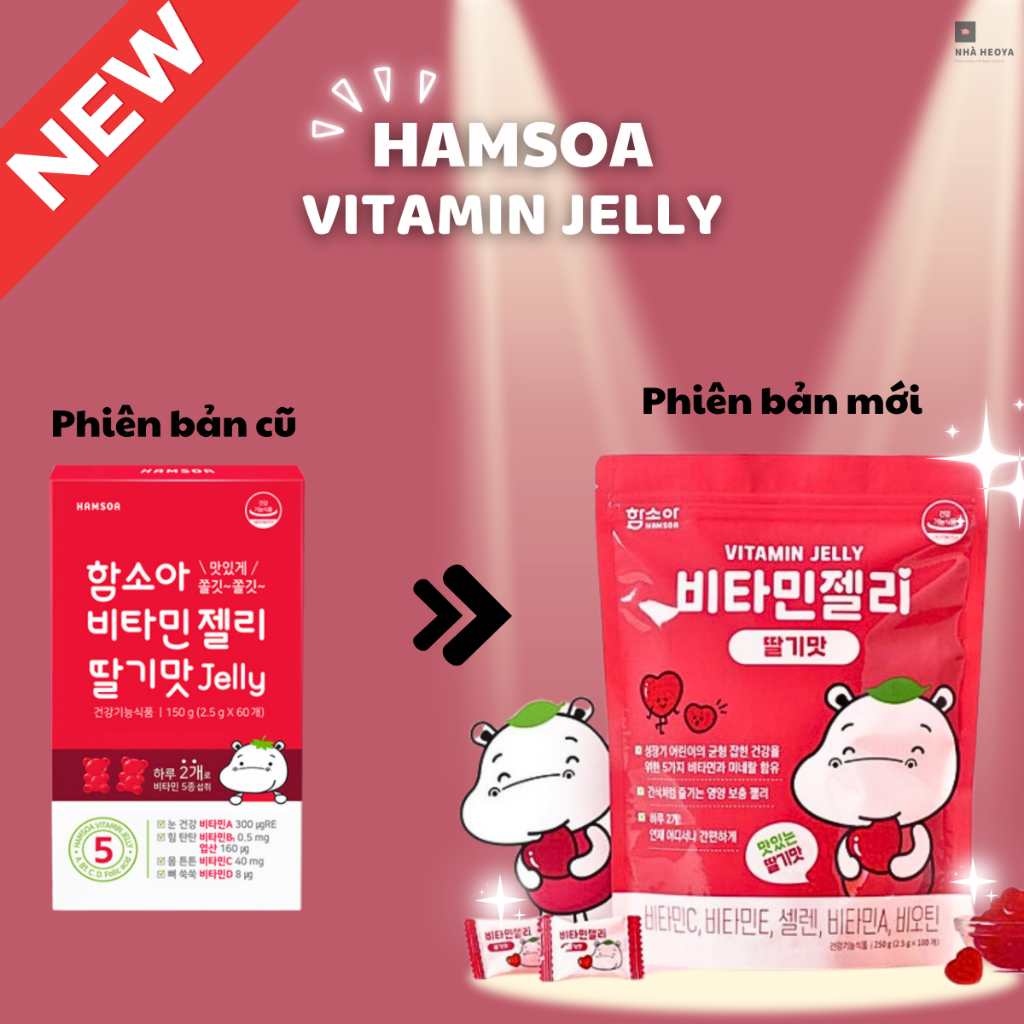 KẸO DẺO BỔ SUNG VITAMIN HAMSOA JELLY CHO BÉ MADE IN KOREA