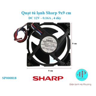 Quạt tủ lạnh sharp - quạt tản nhiệt tủ lạnh sharp 9x9- mới hãng - f240