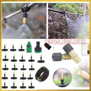 Bộ KIT Phun Sương Tưới Cây Tự Động gồm 25 Béc Bằng Đồng Cao Cấp kèm 30m Dây và đầy đủ phụ kiện