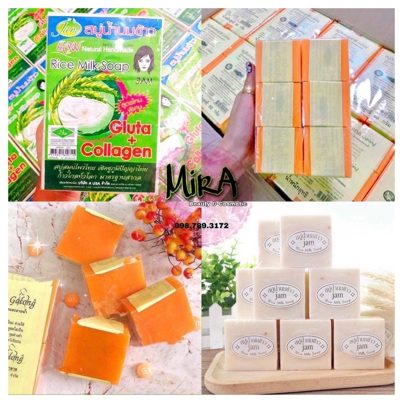 Xà Phòng Cám Gạo Trắng Da Thái Lan JAM RICE MILK SOAP