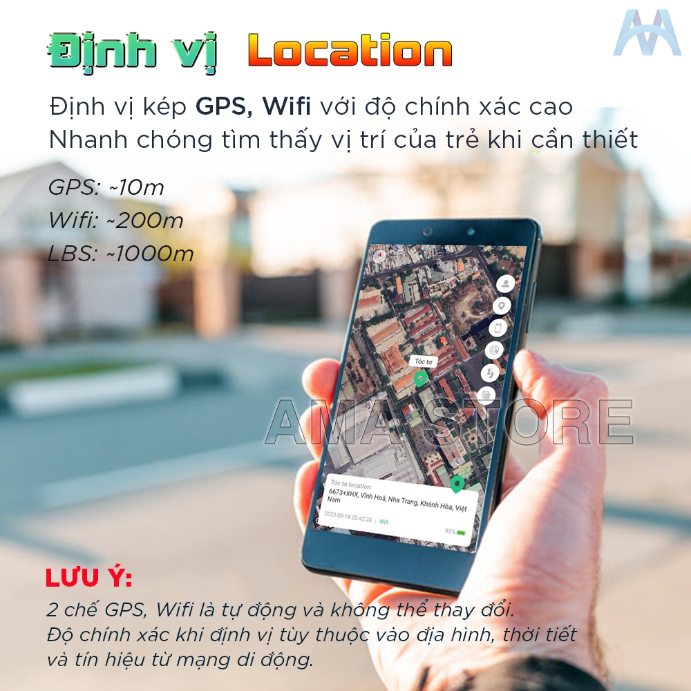 Đồng hồ Thông minh xem được Youtube có Zalo Gắn sim 4G Định vị Kép GPS Wifi Chống nước cho Trẻ em cấp 1 2 AMA Watch LT21