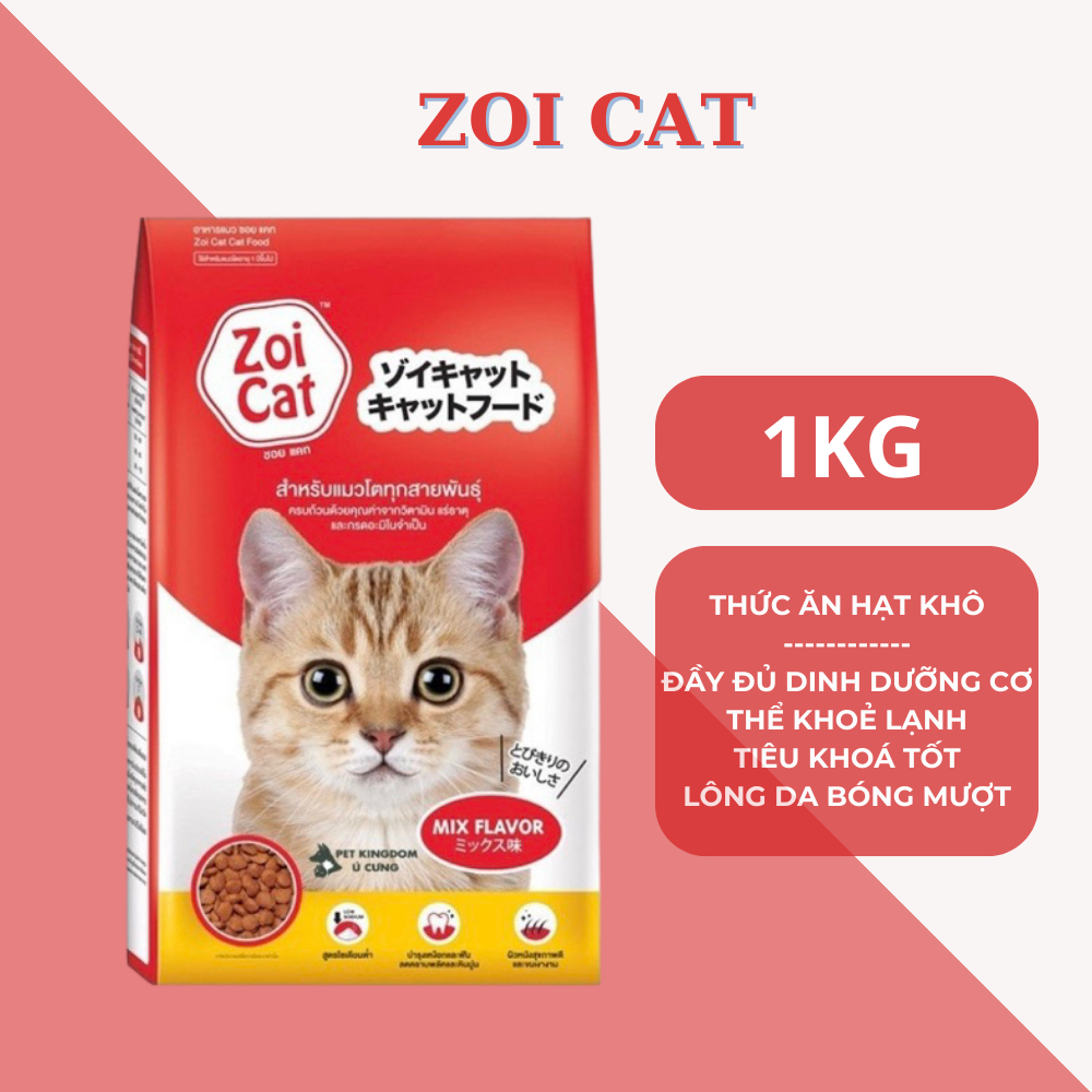 Thức ăn hạt khô cho mèo Zoi Cat gói 1kg VIOTA TA02