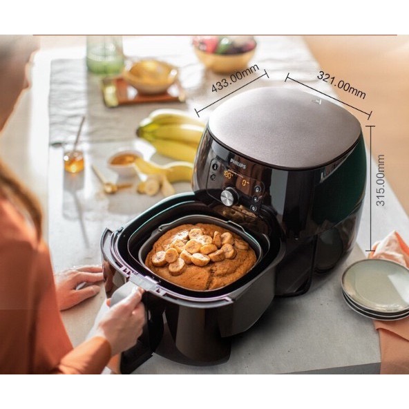 NỒI CHIÊN KHÔNG DẦU PHILIPS HD9651/61 7,3L ,BẢO HÀNH 2 NĂM