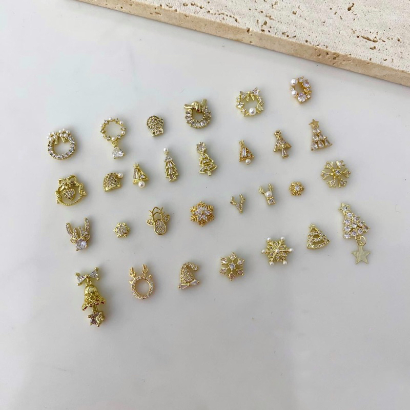 Charm noel - charm lẻ-charm vàng- Đồ Nails Nhật Quyên
