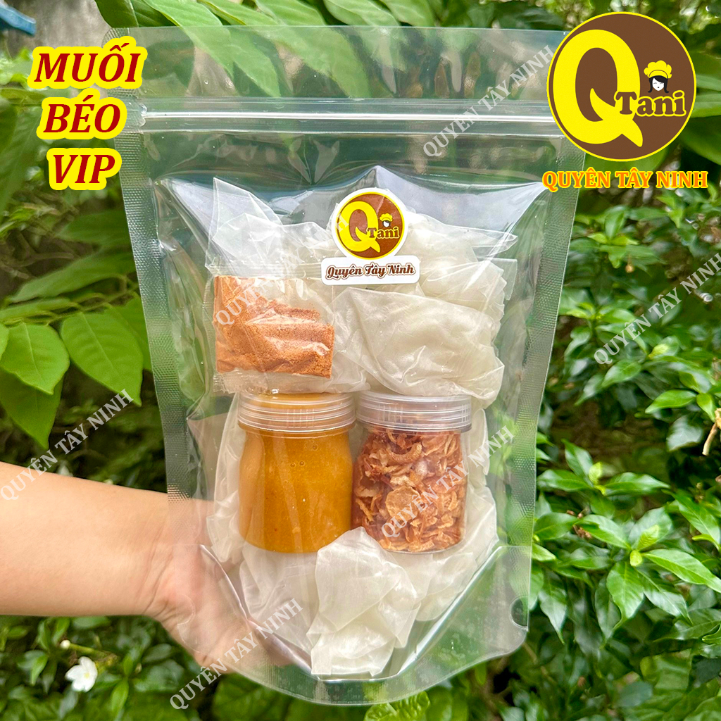 Bánh Tráng Sốt Muối Béo - Bịch Bánh Tráng Phơi Sương/ Siêu Mỏng/ Dẻo Tôm Chấm Sốt Muối Béo - Quyên Tây Ninh