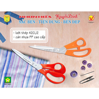 Kéo cắt vải loại tốt- Kéo gia dụng thép không gỉ cán nhựa của Nguyễn Đình