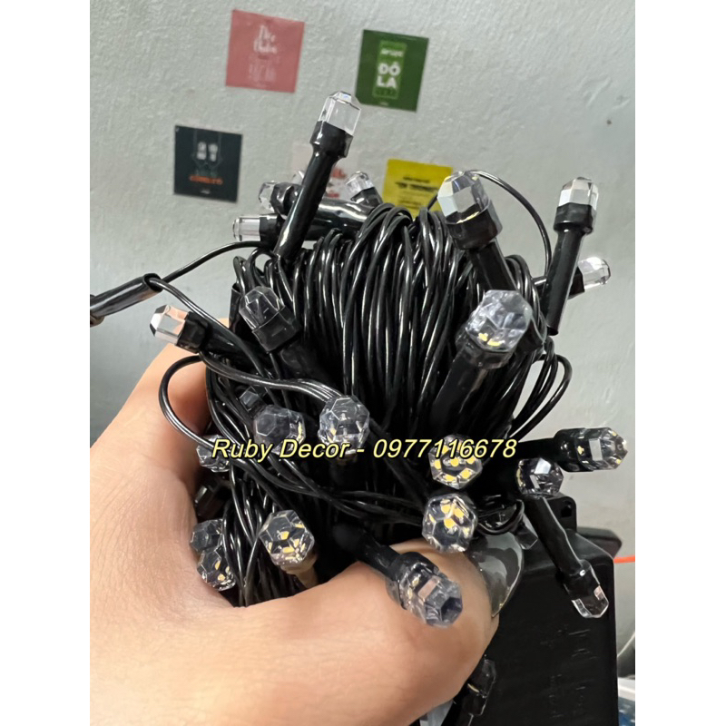 Đèn Led Kim Cương trang trí cuốn cây,đèn nháy Kim Cương dài 20-40m